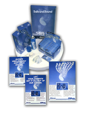 Advertising: Concept, Design, Packaging, POS, Ads and Softab Wordstyle for Alcon’s Contact Lens Cleaner